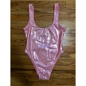 One Piece Swim Swimsuit (Private Party) Metallic